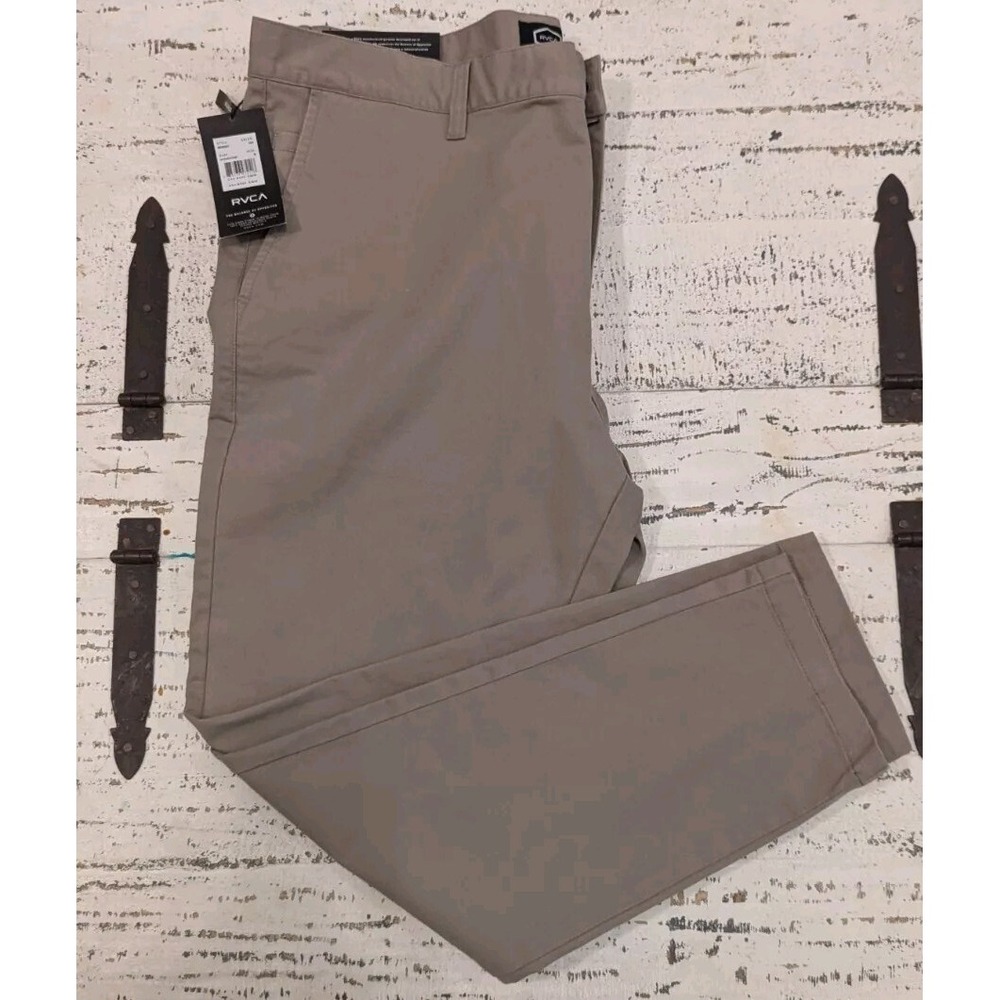 RVCA Hitcher Mens Size 38 Pants Dark Khaki ME303HIT New with Tags